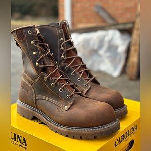 Men’s size 14 EE CAROLINA steel toe (NEVER WORN)!